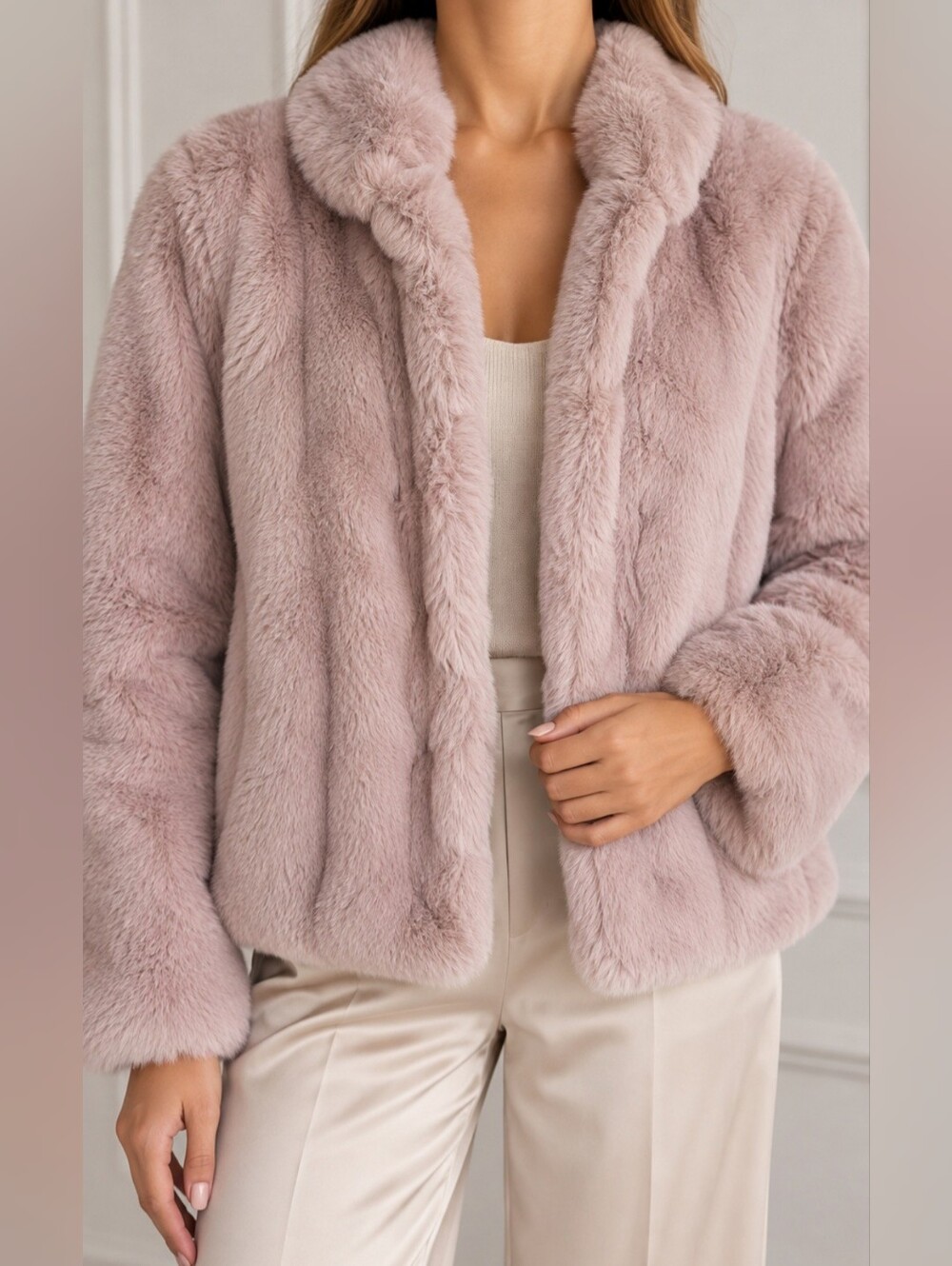 Magaschoni Soft Pink Teddy Jacket